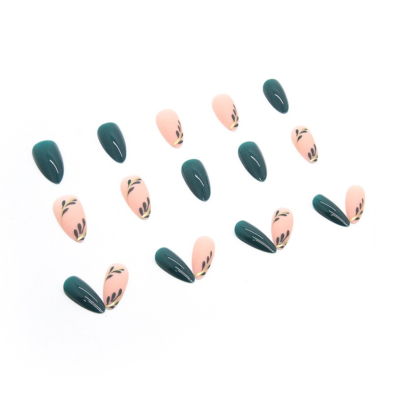 24 ピース/セットミディアムレングスアーモンドプレス爪ウェ - Nail Art Pink のレビューと価格