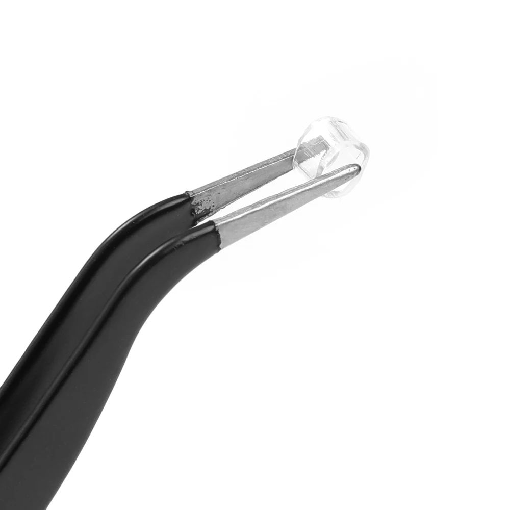 まつげエクステピンセット,ステンレス鋼,湾曲した先端,保護カ - Nail Extension Form のレビューと価格