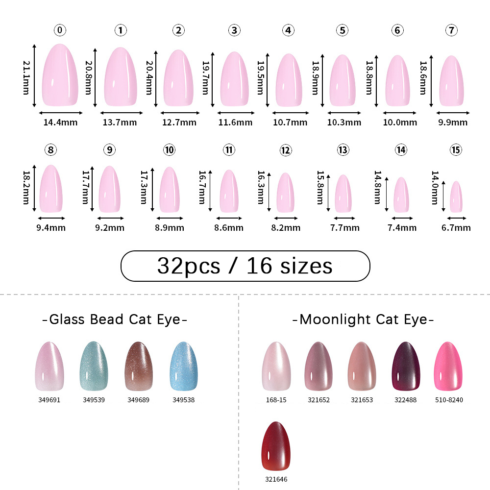 VITAGWX 32 個プレスオンネイルアーモンドネイルチッ - Nail Art Gliter のレビューと価格