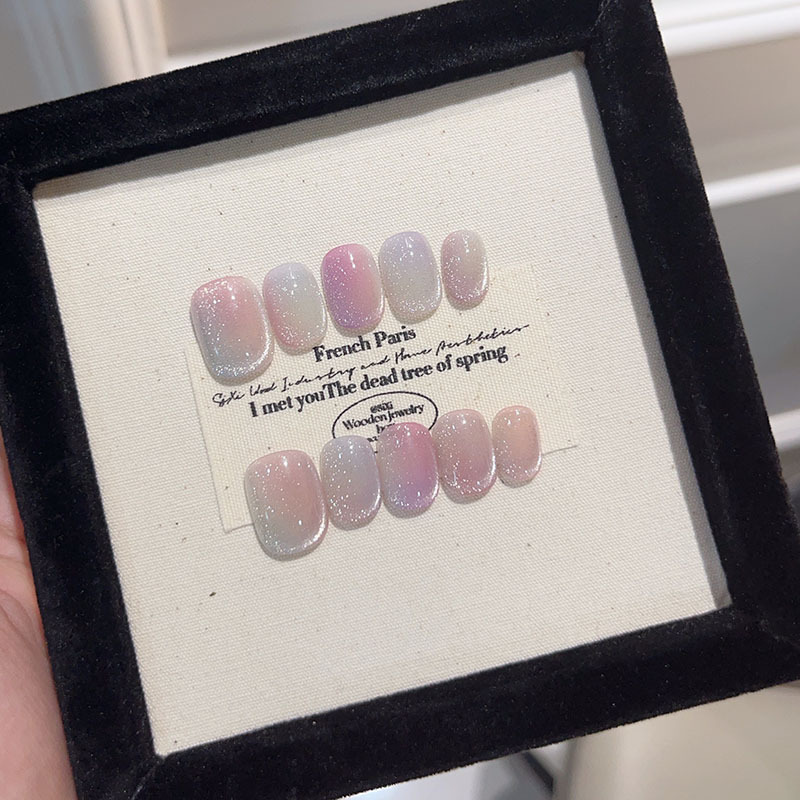 10個入り カラフル ショート スクエア ラウンド ハンドメ - Nail Art Gliter のレビューと価格