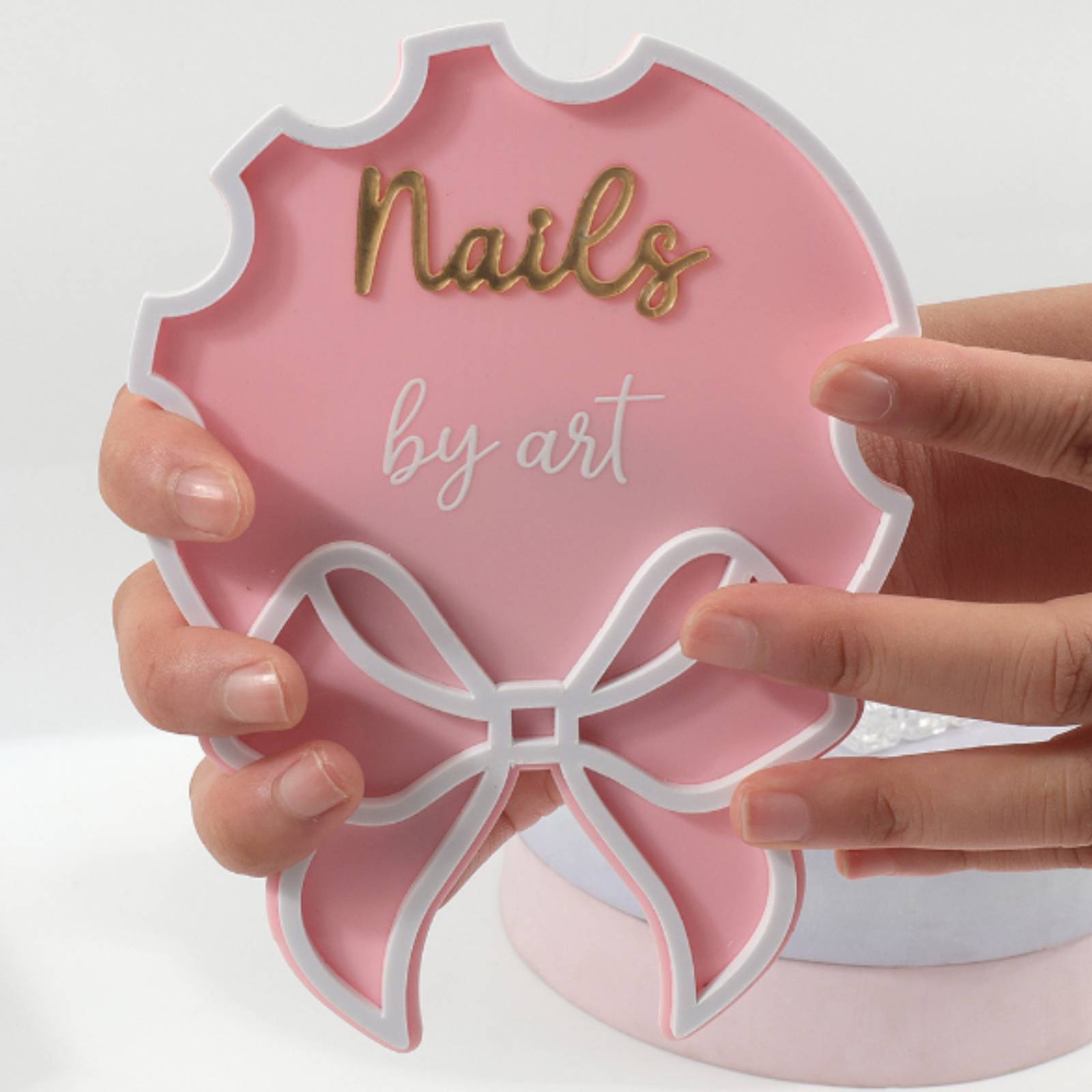 ネイルアートサイン ピンクリボンボウ プラークディスプレイデ - Nail Art Pink のレビューと価格