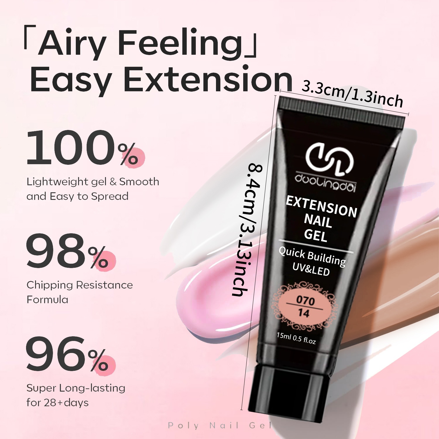 8個/セット ポリエクステンションジェルセット ネイルアート - Nail Extension Form のレビューと価格