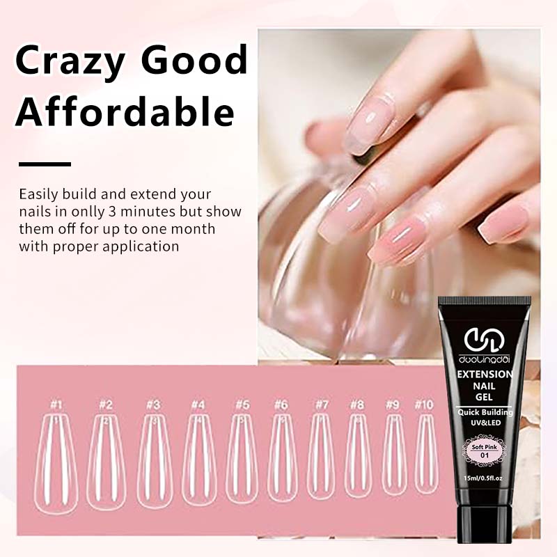 8個/セット ポリエクステンションジェルセット ネイルアート - Nail Extension Form のレビューと価格