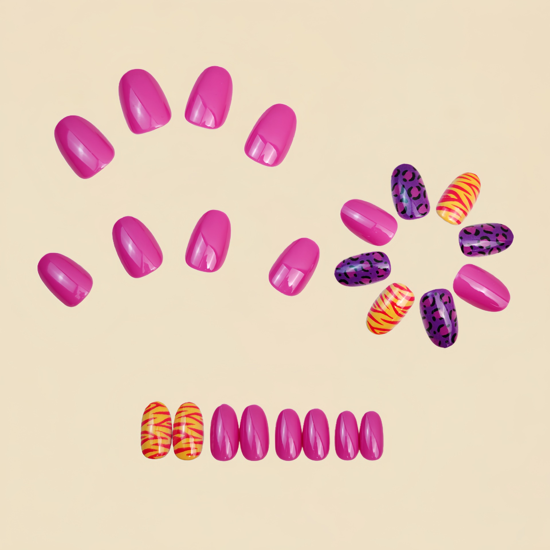 女性・女の子向けのショート・ロング・フェイクネイル、ファッシ - Nail Art Gliter のレビューと価格