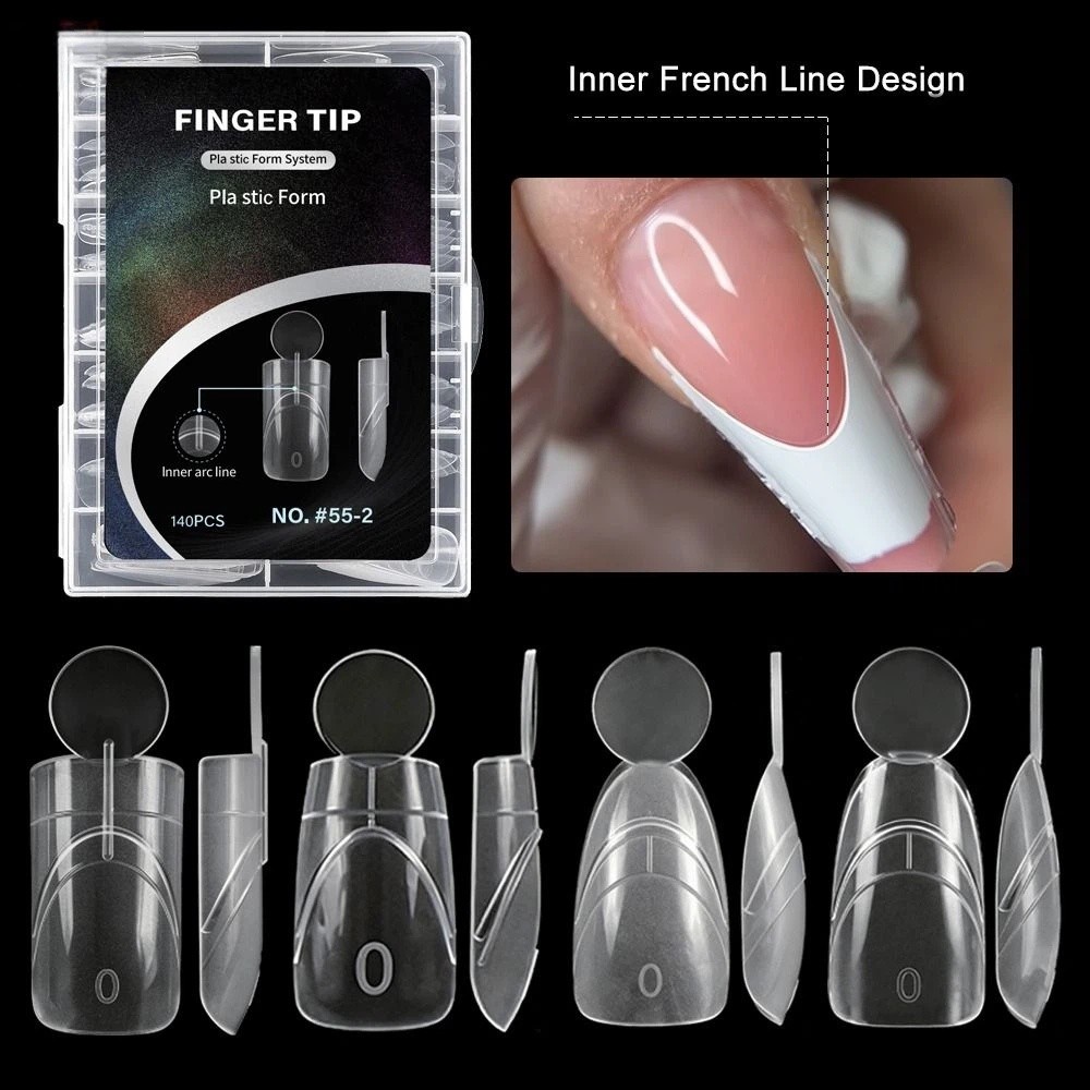 140個入りマット表面フレンチネイルデュアルフォーム 14サ - Nail Extension Form のレビューと価格