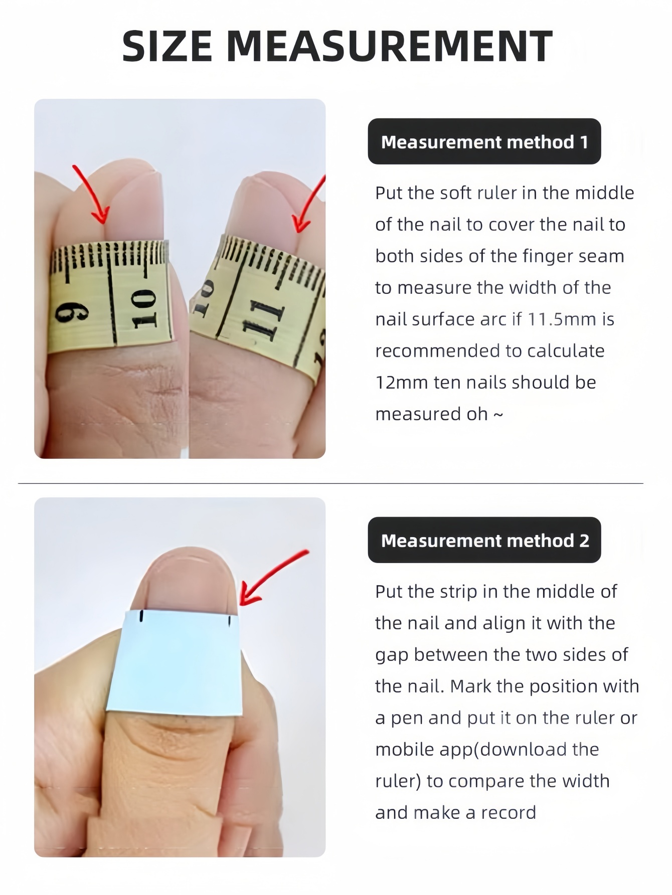 10ピースセット、アーモンド型のつけ爪、黒と白のコントラスト - Nail Art Gliter のレビューと価格