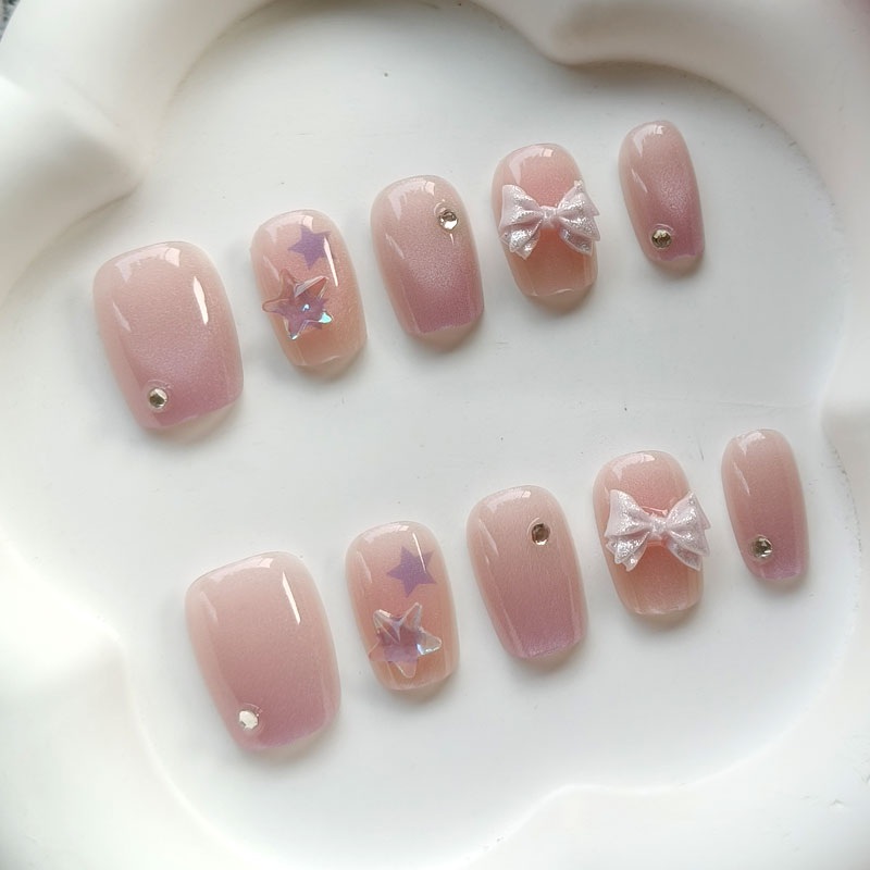 10個入り ティーンガールファッション キュートなピンクパー - Nail Art Pink のレビューと価格
