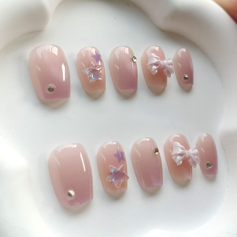 10個入り ティーンガールファッション キュートなピンクパー - Nail Art Pink のレビューと価格